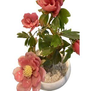 Vintage Japanese Glass Peony Tree